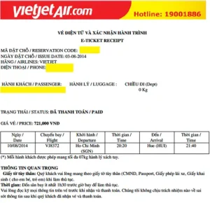 In Vé Máy Bay Điện Tử Như Thế Nào?