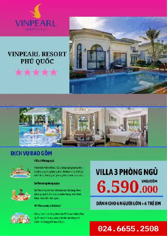 Villa 3 Phòng Ngủ Vinpearl Phú Quốc – Giá Các Gói Dịch Vụ (2025