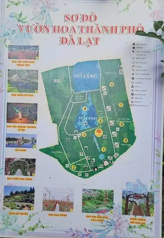 Bản Đồ Tham Quan Vườn Hoa Thành Phố Đà Lạt