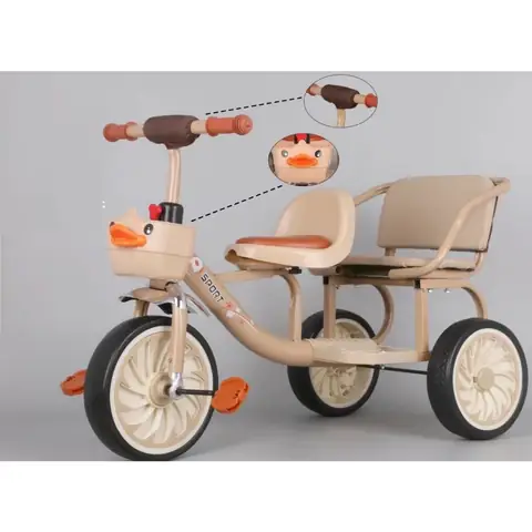 Xe Xích Lô, Xe Đạp 3 Bánh 2 Chỗ Ngồi Lót Đệm Cho Bé Từ 2-8 ...