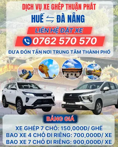 Xe Ghép Huế Đà Nẵng (uy Tín Giá Tốt) Đưa Đón Tận Nơi