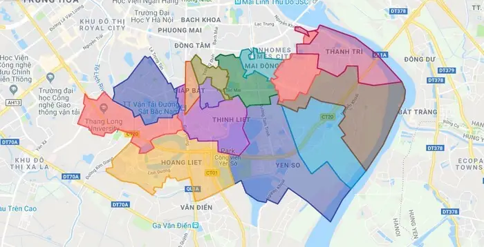 Bản Đồ Quận Hoàng Mai - Tp Hà Nội - Địa Ốc Thông Thái Bản Đồ Quận Hoàng Mai - Tp Hà Nội - Địa Ốc Thông Thái