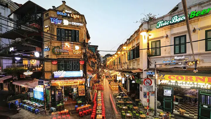 Hình Ảnh Phố Cổ Hà Nội Về Đêm