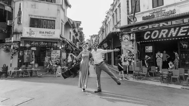 Ảnh Phố Cổ Hà Nội Đen Trắng