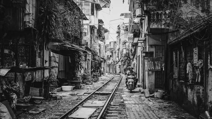 Ảnh Phố Cổ Hà Nội Đen Trắng