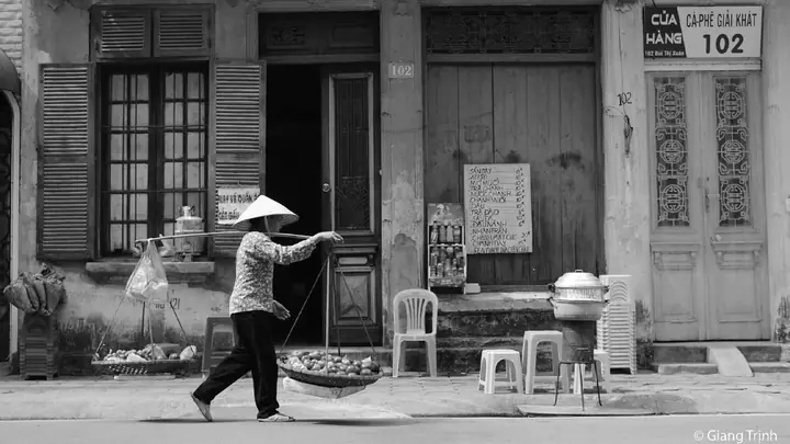 Ảnh Phố Cổ Hà Nội Đen Trắng