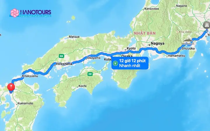 Bản Đồ Địa Điểm Du Lịch Kyushu