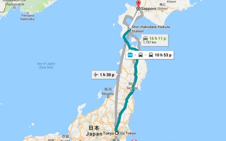 Bản Đồ Địa Điểm Du Lịch Hokkaido
