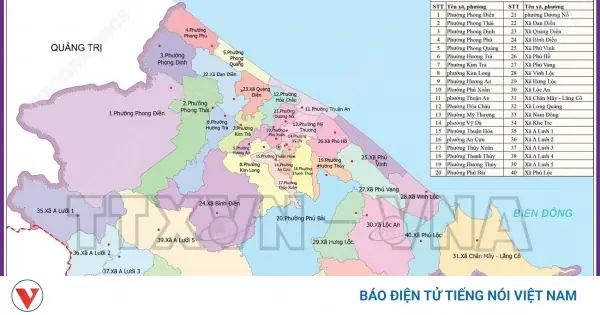 Bản Đồ Chi Tiết 40 Đơn Vị Hành Chính Cấp Xã Của Tp Huế Từ Ngày 16 ...