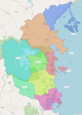 Các Đơn Vị Hành Chính Trực Thuộc Trên Bản Đồ Khánh Hòa