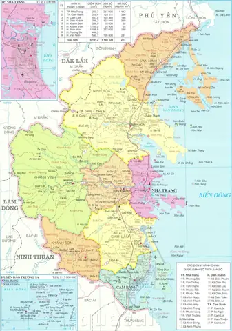 File Ảnh Bản Đồ Tỉnh Khánh Hòa Khổ Lớn Phóng To Chi Tiết