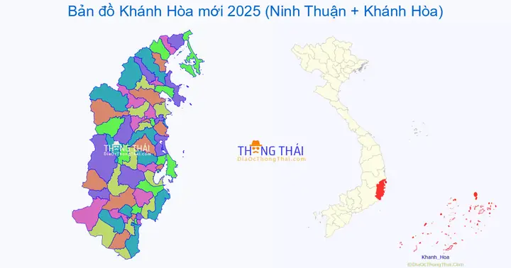 Bản Đồ Tỉnh Khánh Hòa Mới 2025 Sau Sáp Nhập