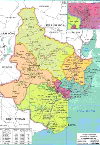 Bản Đồ Hành Chính Tỉnh Ninh Thuận