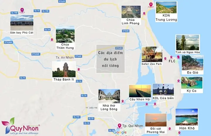 Khoảng Cách Từ Trung Tâm Thành Phố Quy Nhơn Đến Các Địa Điểm Du Lịch