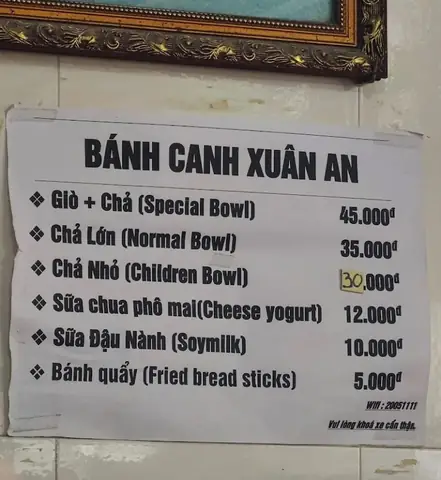 Menu Và Giá Cả
