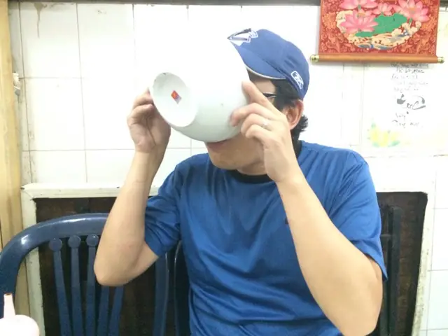 Tim Enjoying The Broth