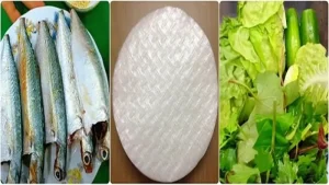 Cá Bạc Má Hấp Cuốn Bánh Tráng