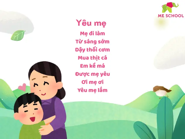 13. Bài Thơ Hay Cho Bé 3 Tuổi: Yêu Mẹ