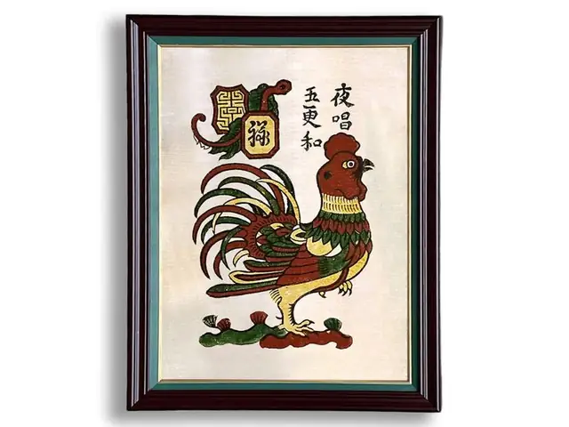 Tranh Đông Hồ”gà Dạ Xướng (gà Gáy Năm Canh)” Tranh Đông Hồ”gà Dạ Xướng (gà Gáy Năm Canh)”