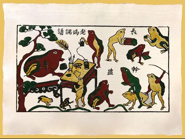 Tranh Đông Hồ “thầy Đồ Cóc”: Tranh Đông Hồ “thầy Đồ Cóc”: