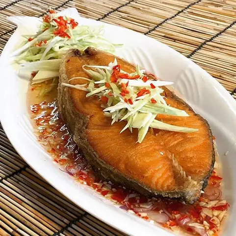 Cá Hồi Chiên Cá Hồi Chiên