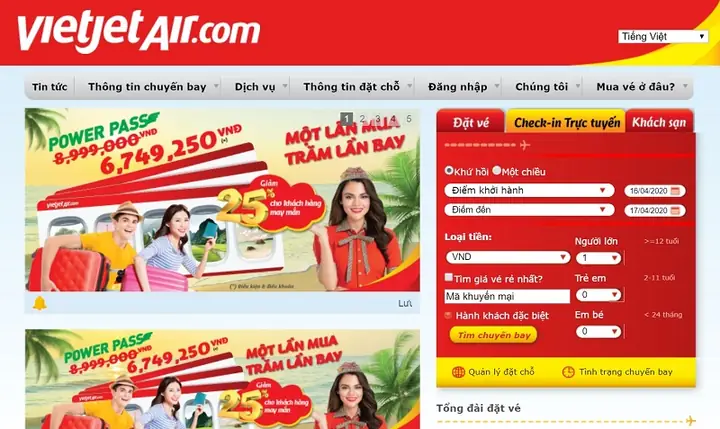 Hướng Dẫn Đặt Vé Máy Bay Hãng Vietjet Air - Bestprice