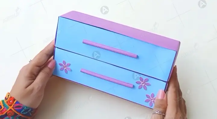 Cách Gấp Hộp Đựng Bút Bằng Giấy Có Ngăn Kéo