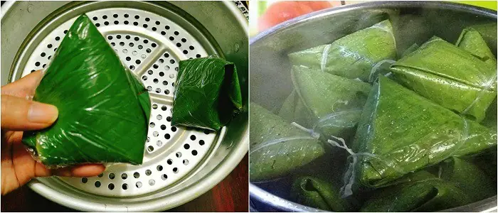 Bước 5: Hấp Bánh