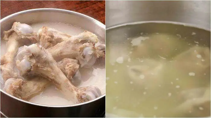 Bước 1: Chuẩn Bị Nước Xương Để Trộn Bột