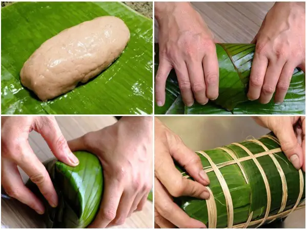 Bước 4: Gói Chả Lụa (giò Lụa)