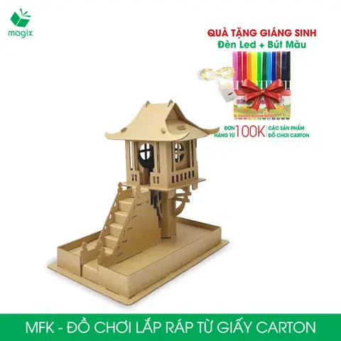 Mfk09a - Mô Hình Lắp Ráp Bằng Carton - Chùa Một Cột - 23x17x23 ...