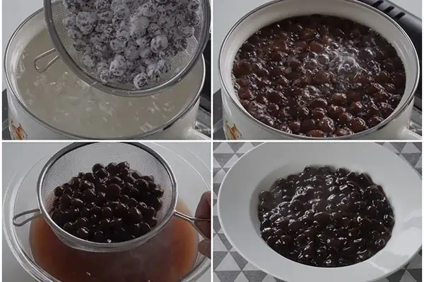 Làm Trân Châu Xốt Đường Đen