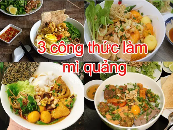 Công Thức Làm Mì Quảng Gà - Sườn Non - Tôm - Chả Ngon Như Quán