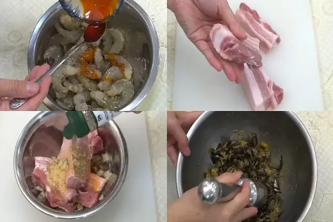 Sơ Chế Tôm Và Thịt Ba Rọi