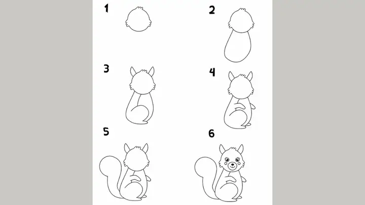 Cách Vẽ Con Sóc Cute Cách Vẽ Con Sóc Cute