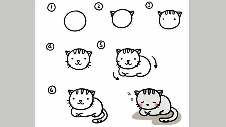 Cách Vẽ Con Mèo Chibi Cách Vẽ Con Mèo Chibi