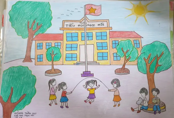 Hình Ảnh Cho Cách Vẽ Ngôi Trường Tiểu Học: Hình Ảnh Cho Cách Vẽ Ngôi Trường Tiểu Học: