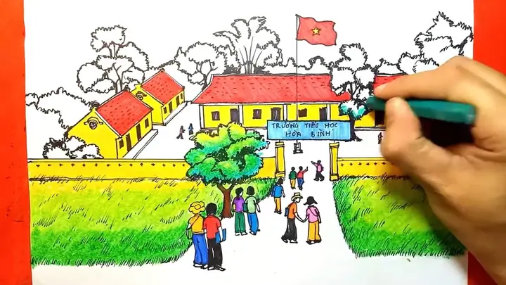 Hình Ảnh Cho Cách Vẽ Ngôi Trường Tiểu Học: Hình Ảnh Cho Cách Vẽ Ngôi Trường Tiểu Học: