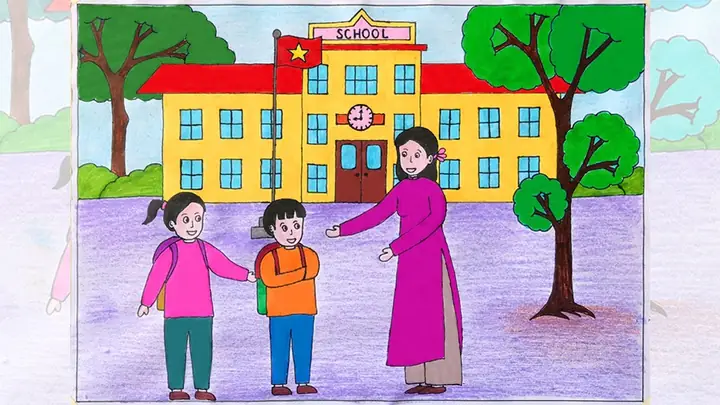 Hình Ảnh Cho Cách Vẽ Ngôi Trường Tiểu Học: Hình Ảnh Cho Cách Vẽ Ngôi Trường Tiểu Học: