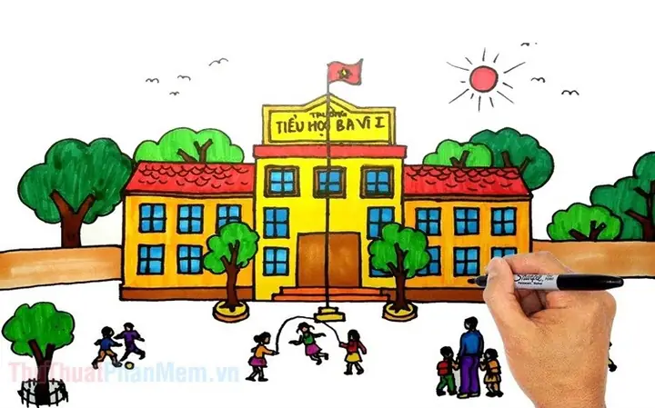 Hình Ảnh Cho Cách Vẽ Ngôi Trường Tiểu Học: Hình Ảnh Cho Cách Vẽ Ngôi Trường Tiểu Học: