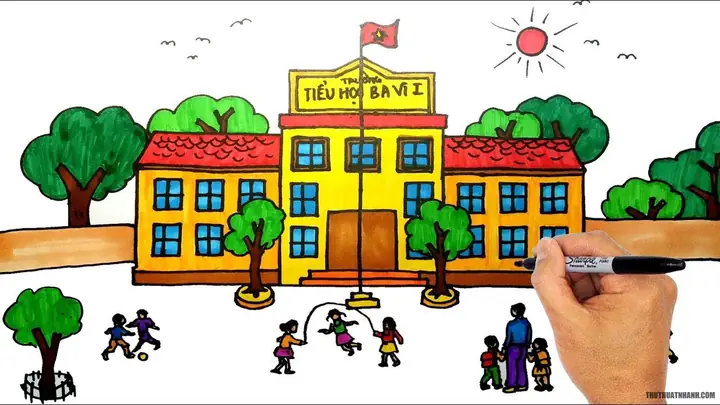 Hình Ảnh Cho Cách Vẽ Ngôi Trường Tiểu Học: Hình Ảnh Cho Cách Vẽ Ngôi Trường Tiểu Học: