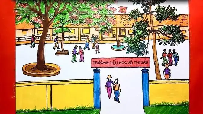 Hình Ảnh Cho Cách Vẽ Ngôi Trường Tiểu Học: Hình Ảnh Cho Cách Vẽ Ngôi Trường Tiểu Học: