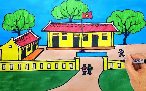 Hình Ảnh Cho Cách Vẽ Ngôi Trường Tiểu Học: Hình Ảnh Cho Cách Vẽ Ngôi Trường Tiểu Học: