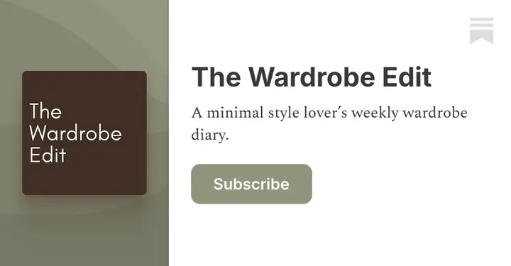 The Wardrobe Edit | Anna Newton | Substack
