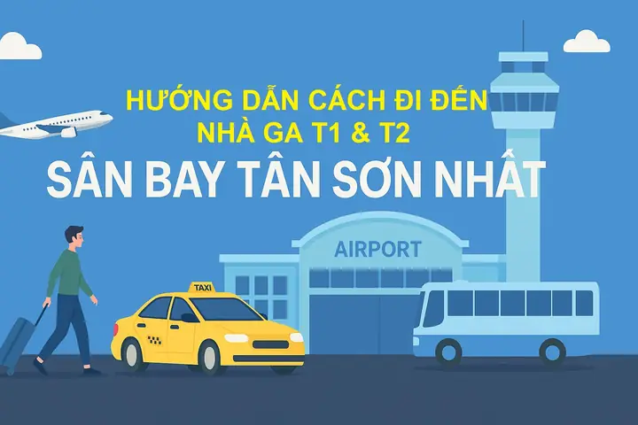 Hướng Dẫn Cách Đi Đến Nhà Ga T1 Và T2 Sân Bay Tân Sơn Nhất Hướng Dẫn Cách Đi Đến Nhà Ga T1 Và T2 Sân Bay Tân Sơn Nhất