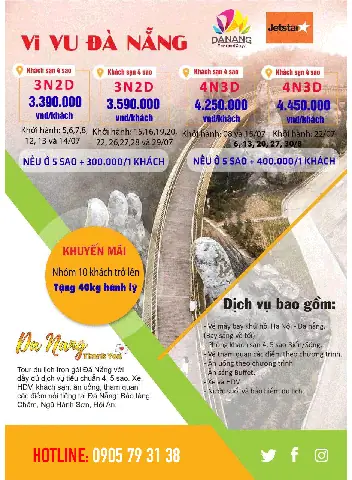 Lịch Khời Hành Và Giá Combo Hà Nội Đà Nẵng 4 Ngày 3 Đêm
