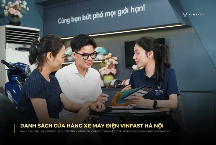 Danh Sách Cửa Hàng Xe Máy Điện Vinfast Hà Nội
