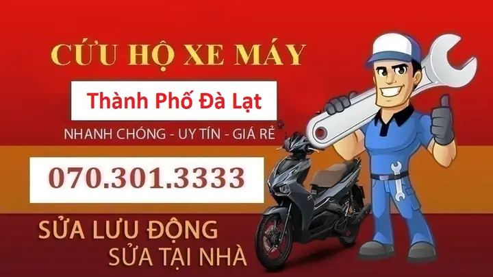 Dịch Vụ Cứu Hộ Xe Máy Đà Lạt Uy Tín Chuyên Nghiệp Tại Thợ Chuyên Nghiệp 24h