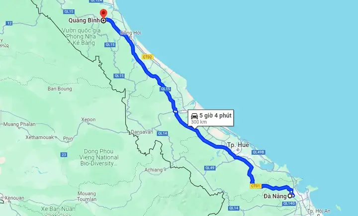 Từ Đà Nẵng Đến Quảng Bình Bao Nhiêu Km?
