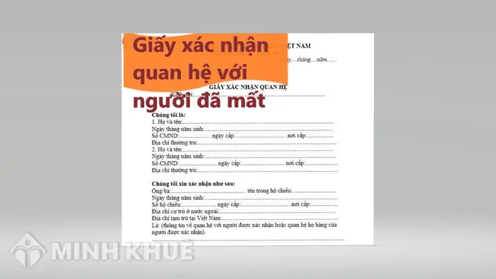 Mẫu Giấy Xác Nhận Quan Hệ Với Người Đã Mất Chi Tiết Nhất